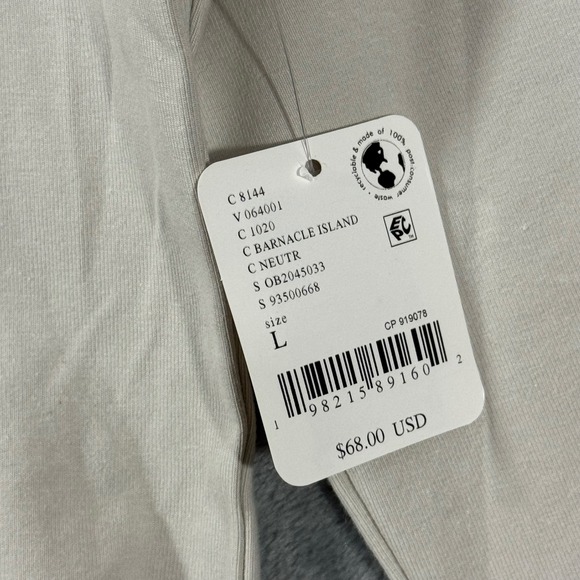 Free People Onda Drop Waist Long Sleeve Mini Dress Neutral L - Picture 7 of 13